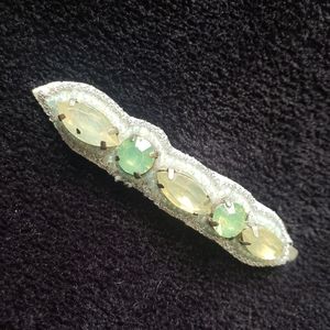 Pink Pewter velvet-backed hairpin